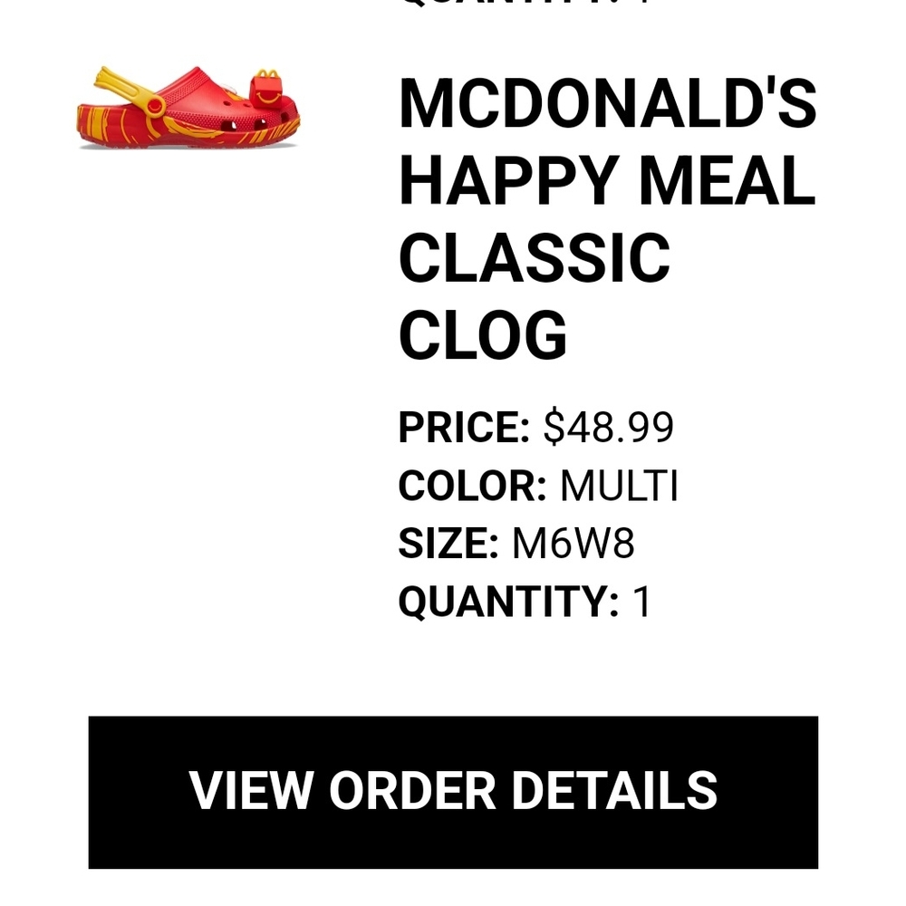 McDonald's Happy Meal Classic Clog - Multi